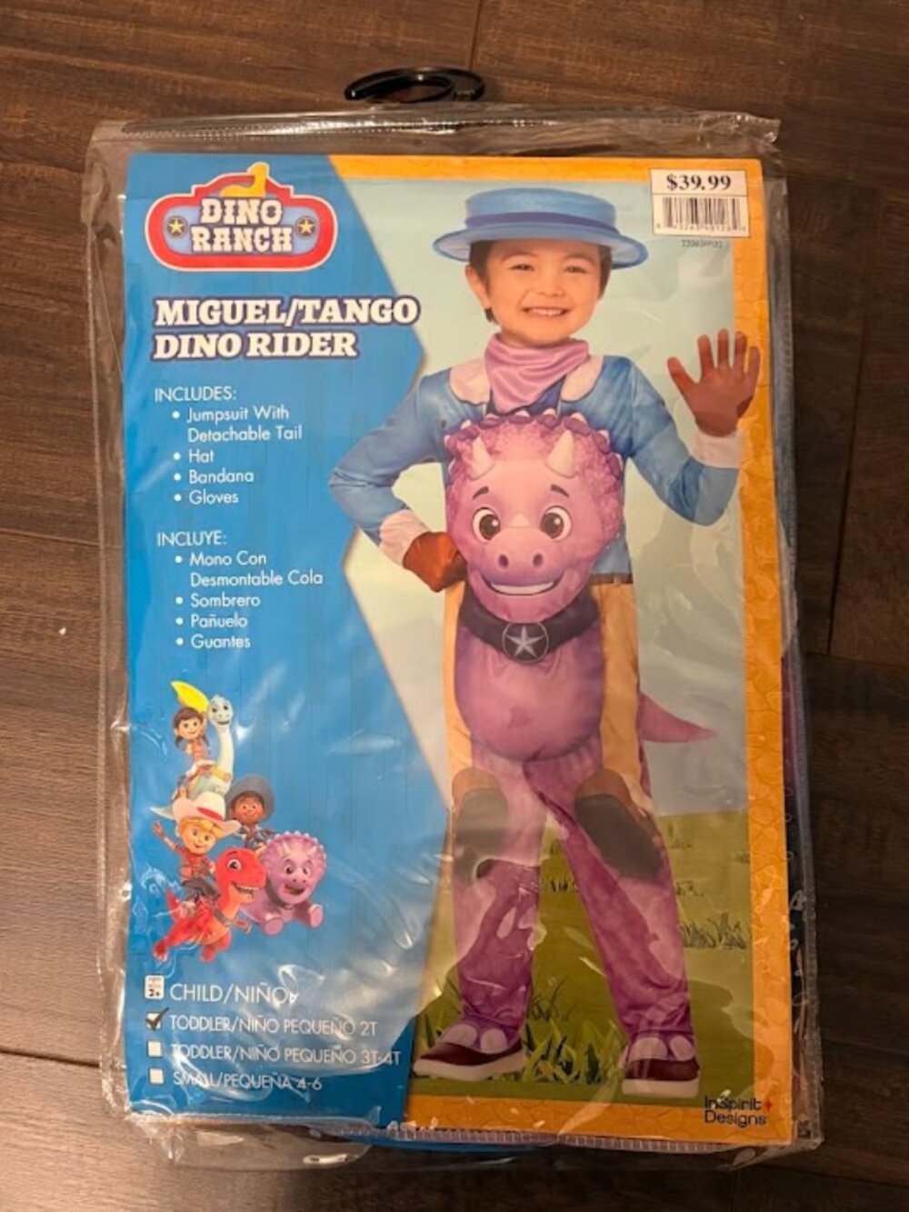 Dino Ranch Miguel & Tango Dino Rider Costume kids/toddler size small 2T